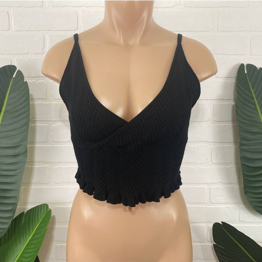 Intimately Free People black knit crop top